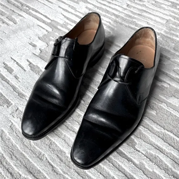 Salvatore ✔️ Ferragamo Black Leather Oxford Lace-Up Shoes