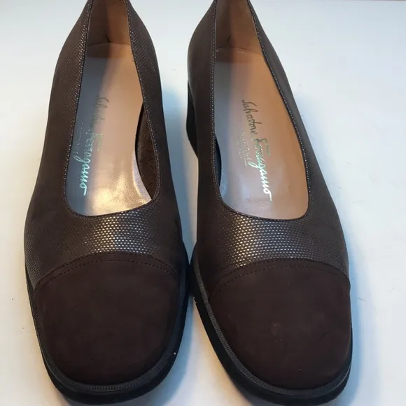 Salvatore Ferragamo Brown Leather Shoes Size 10