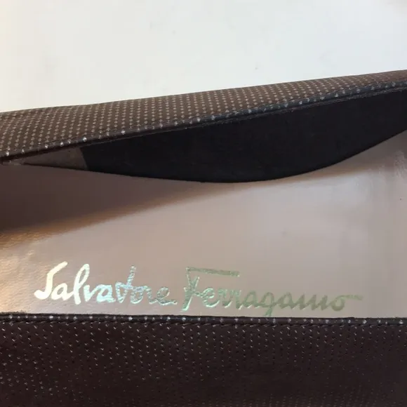 Salvatore Ferragamo Brown Leather Shoes Size 10