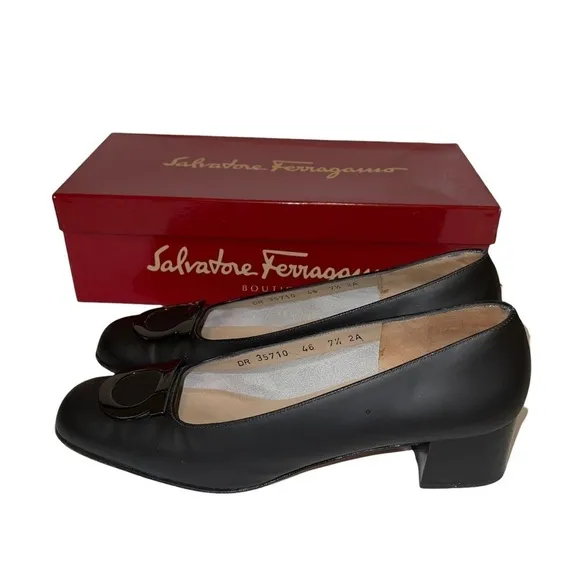 Salvatore Ferragamo Leather Woman Shoes Size 7.5