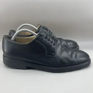 Salvatore Ferragamo Oxford Shoes Men’s Size 11 D Black Pebbled Leather Lace Up