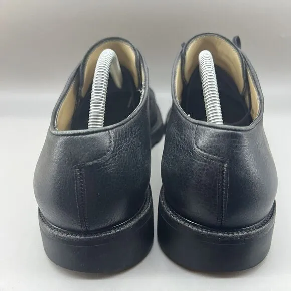 Salvatore Ferragamo Oxford Shoes Men’s Size 11 D Black Pebbled Leather Lace Up