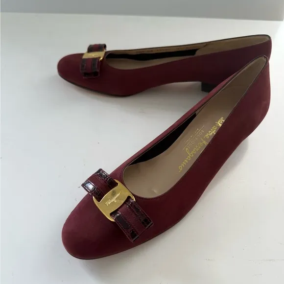 Salvatore Ferragamo Women's Burgundy Flats