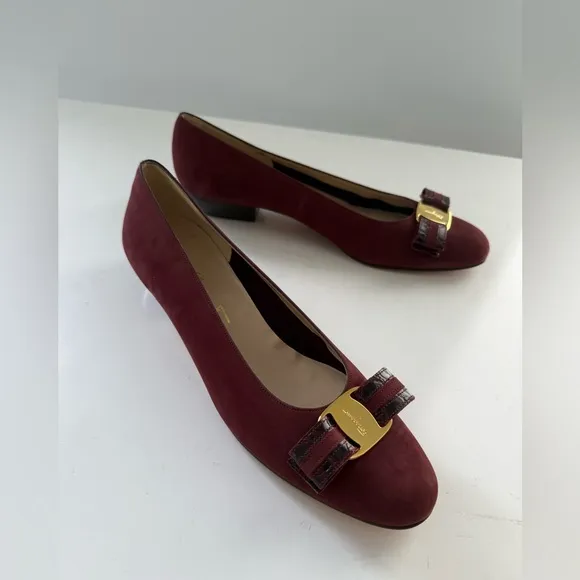 Salvatore Ferragamo Women's Burgundy Flats