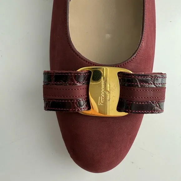 Salvatore Ferragamo Women's Burgundy Flats