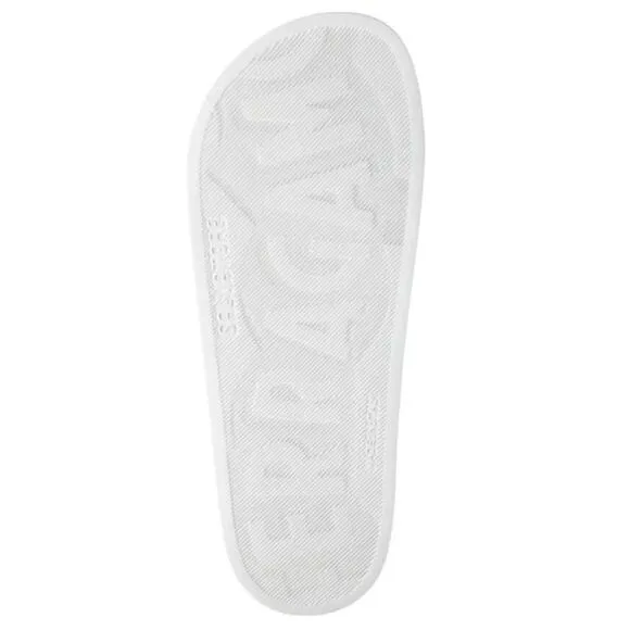 SALVATORE FERRAGAMO Womens White Groove 2 Toe Slip On Slide Sandals Shoes 7 M