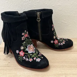 Sam Edelman Floral Embroidered Ankle Boots