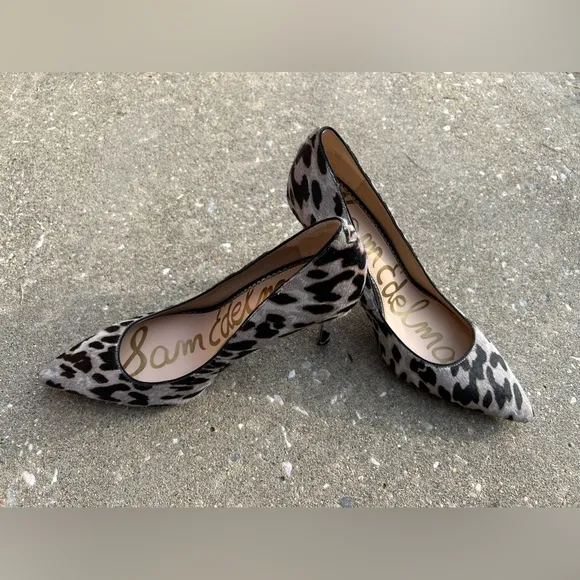 SAM EDELMAN High Heels Danna Dyed Cow Hair Animal Print Pumps Shoes Size 11