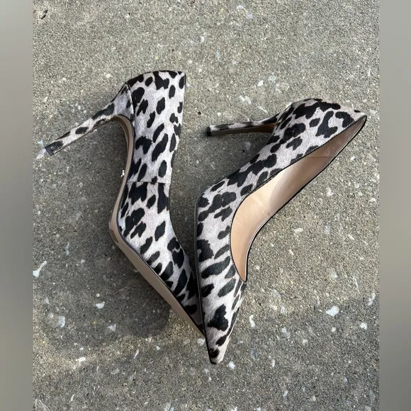 SAM EDELMAN High Heels Danna Dyed Cow Hair Animal Print Pumps Shoes Size 11