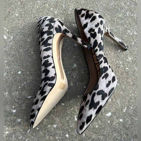 SAM EDELMAN High Heels Danna Dyed Cow Hair Animal Print Pumps Shoes Size 11