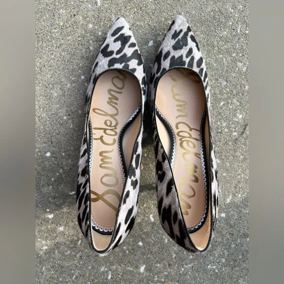 SAM EDELMAN High Heels Danna Dyed Cow Hair Animal Print Pumps Shoes Size 11