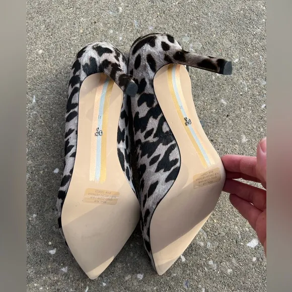 SAM EDELMAN High Heels Danna Dyed Cow Hair Animal Print Pumps Shoes Size 11