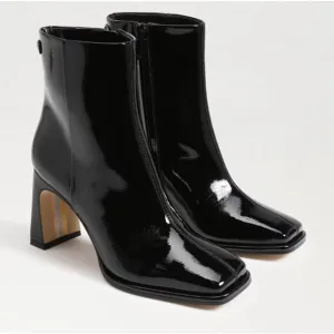 Sam Edelman Irie 2 Square Toe Ankle Bootie Black Patent Leather Size 11 NWB