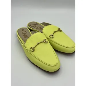 Sam Edelman Mules Women's Size 5 Chartreuse Leather Horsebit