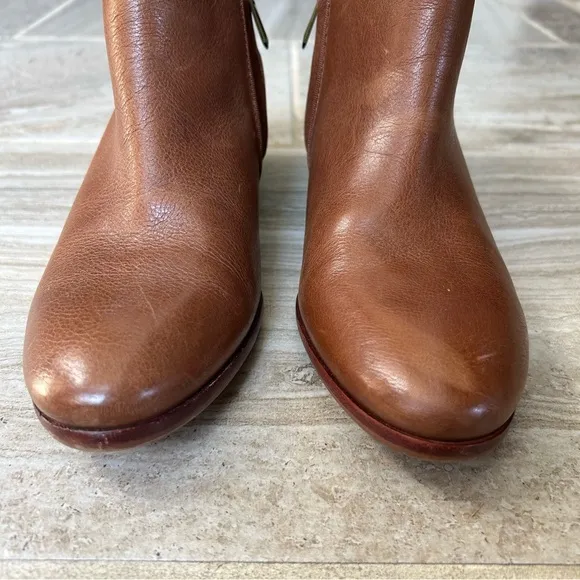 Sam Edelman Petty Chelsea Brown Leather Ankle Bootie, Size 8.