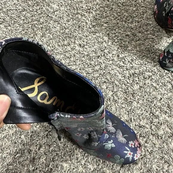 Sam Edelman Size 6.5 Cambell Floral Brocade Jacquard Embroidered Boots New