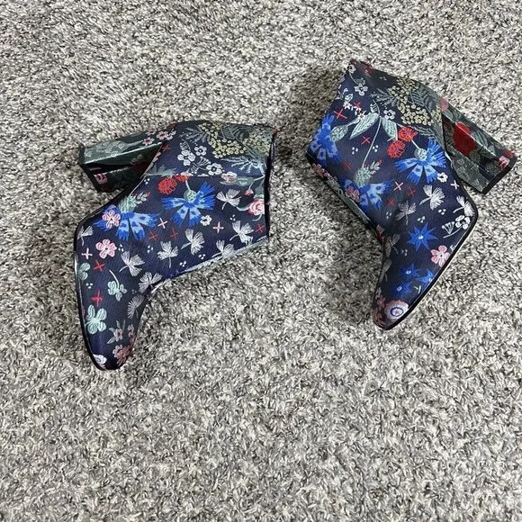 Sam Edelman Size 6.5 Cambell Floral Brocade Jacquard Embroidered Boots New