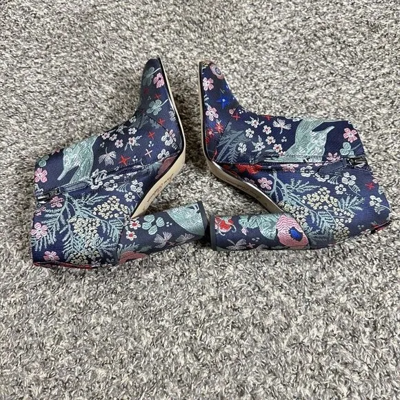 Sam Edelman Size 6.5 Cambell Floral Brocade Jacquard Embroidered Boots New