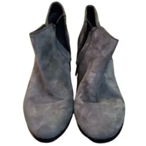 Sam Edelman Size 8 Gray Suede Chelsea Ankle Boots Booties Side Zippers Shoes