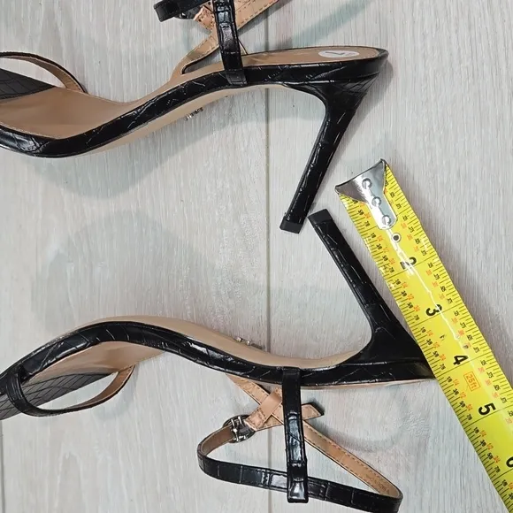 Sam Edelman Womens &quot;Like New&quot; Doran croc Ankle Strappy Heels Sandals shoes sz 7