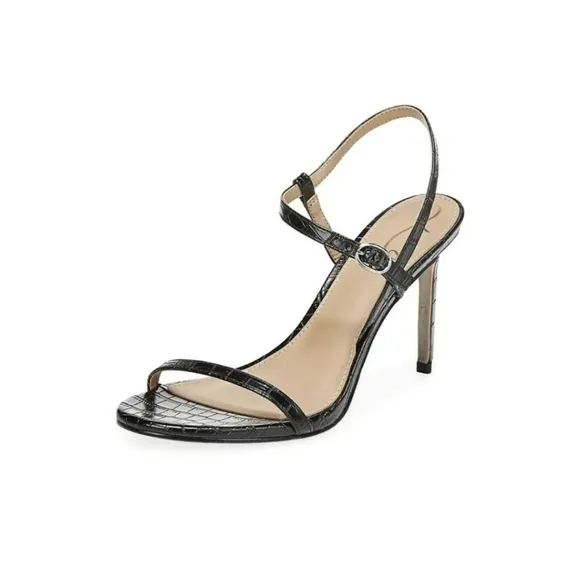 Sam Edelman Womens &quot;Like New&quot; Doran croc Ankle Strappy Heels Sandals shoes sz 7