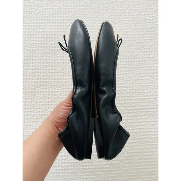 🏷️Sam Edelman Womens Felicia Ballet Leather Flat Black Shoes #594822 Size 6