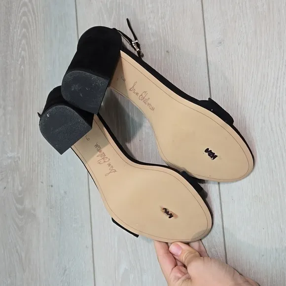 Sam Edelman Womens Odila Suede Ankle Heels Sandals shoes sz 9M