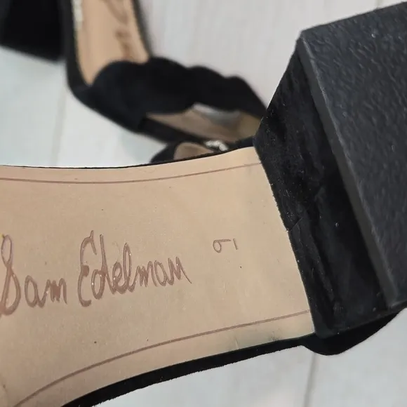 Sam Edelman Womens Odila Suede Ankle Heels Sandals shoes sz 9M