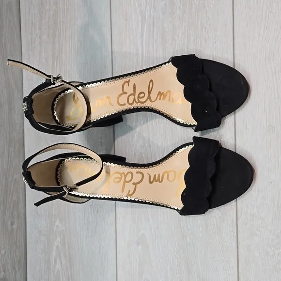 Sam Edelman Womens Odila Suede Ankle Heels Sandals shoes sz 9M
