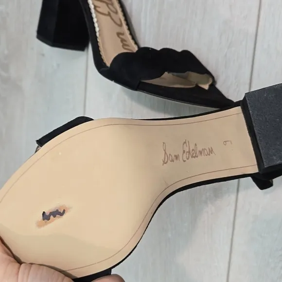 Sam Edelman Womens Odila Suede Ankle Heels Sandals shoes sz 9M