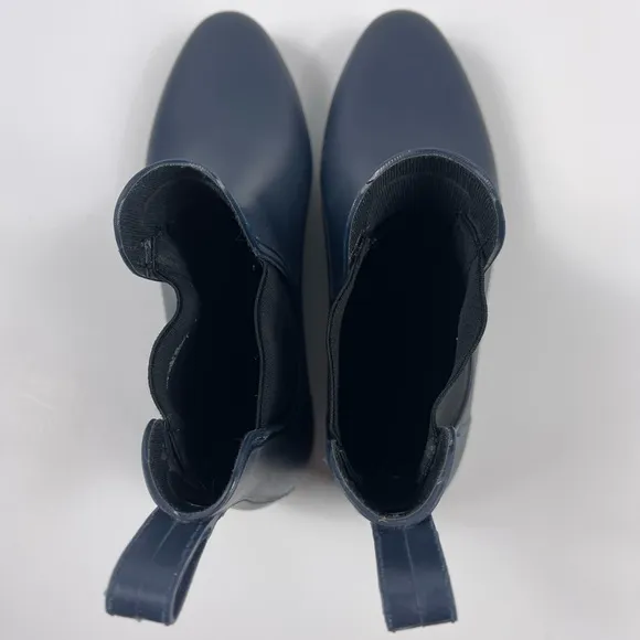 Sam Edelman Womens Size 9 Tinsley Matte Blue Rubber Rain Boots Waterproof Preppy