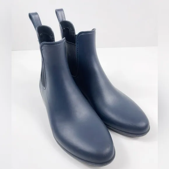 Sam Edelman Womens Size 9 Tinsley Matte Blue Rubber Rain Boots Waterproof Preppy