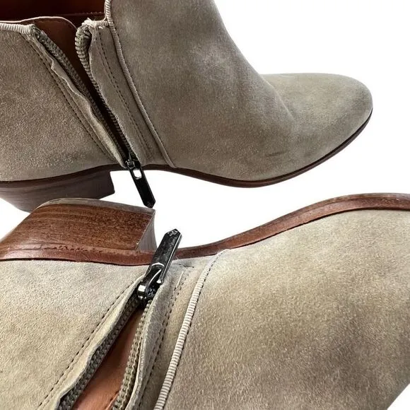 Sam Edelman Boot Booties Shoes Suede Tan Size 7.5