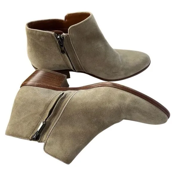Sam Edelman Boot Booties Shoes Suede Tan Size 7.5