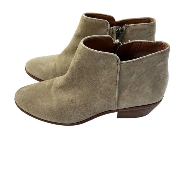 Sam Edelman Boot Booties Shoes Suede Tan Size 7.5