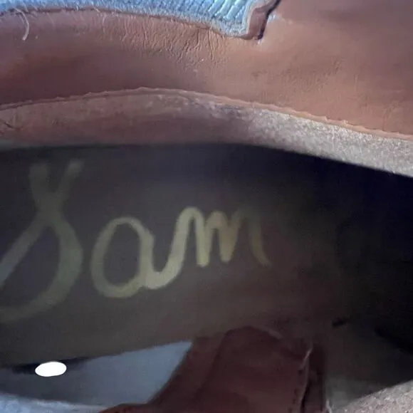 Sam Edelman Boot Booties Shoes Suede Tan Size 7.5