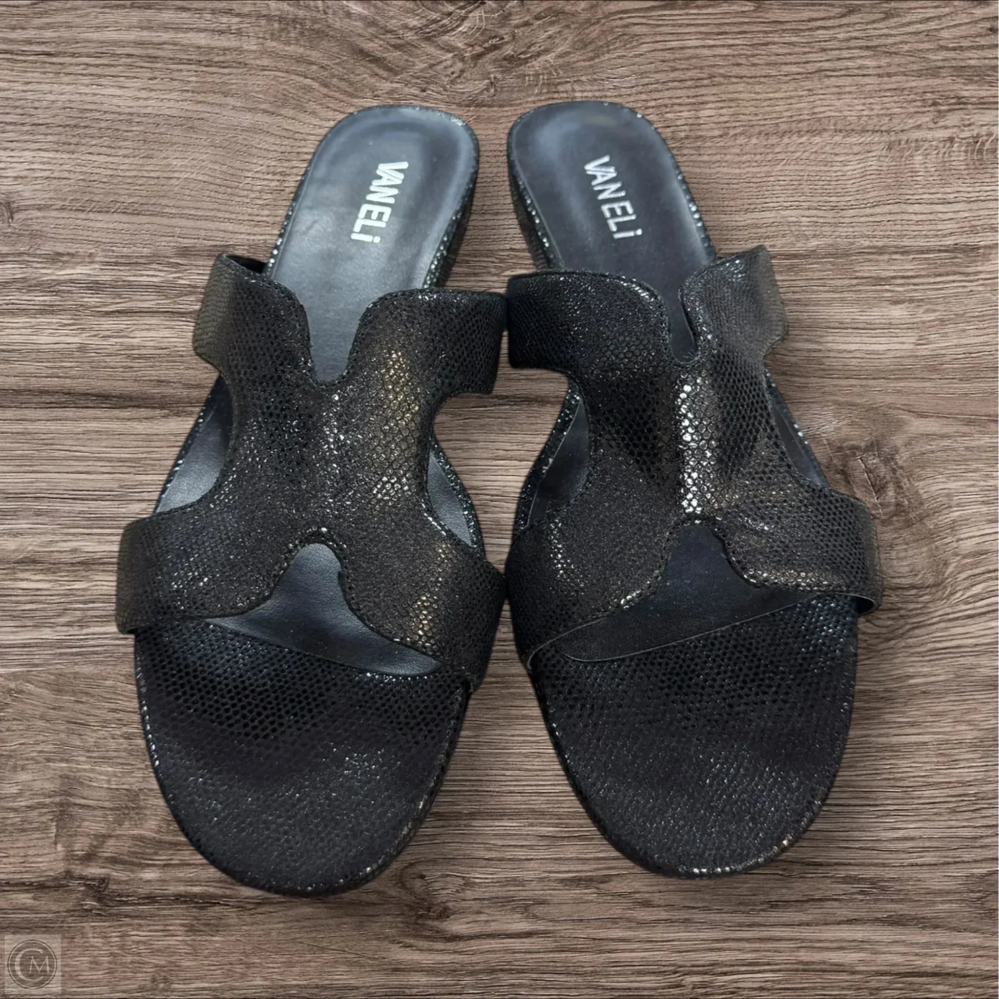 Sandals Flats By Vaneli In Black, Size: 9.5