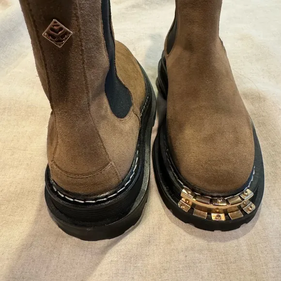 Sandro Olive Green Boots