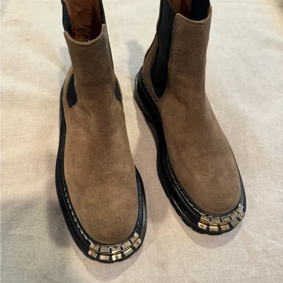 Sandro Olive Green Boots