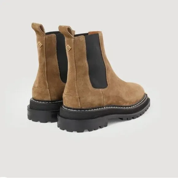 Sandro Olive Green Boots