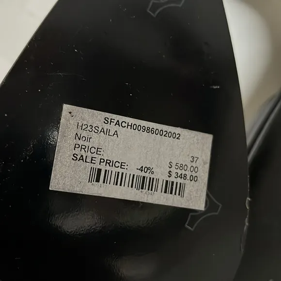 SANDRO SLEEK BLACK LEATHER ANKLE BOOTS RETAIL PRICE $580.00