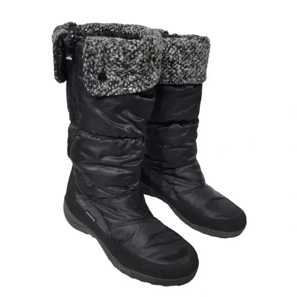 Santana Canada Andrea Aquaderm Black Winter Snow Boots Size 8