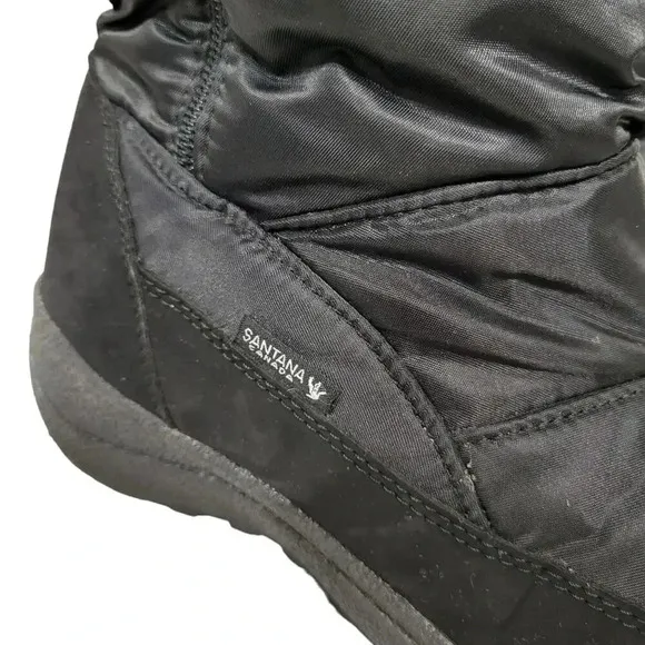 Santana Canada Andrea Aquaderm Black Winter Snow Boots Size 8