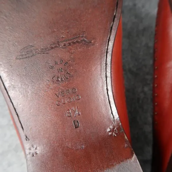 Santoni Shoes Mens 9.5 Tassel Loafer Slip On Leather Handcrafted Italian Classic