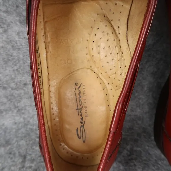 Santoni Shoes Mens 9.5 Tassel Loafer Slip On Leather Handcrafted Italian Classic