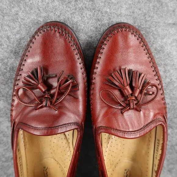 Santoni Shoes Mens 9.5 Tassel Loafer Slip On Leather Handcrafted Italian Classic