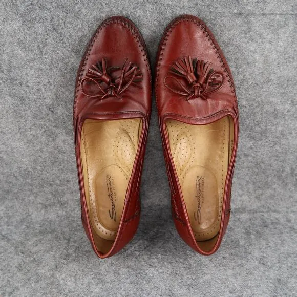 Santoni Shoes Mens 9.5 Tassel Loafer Slip On Leather Handcrafted Italian Classic