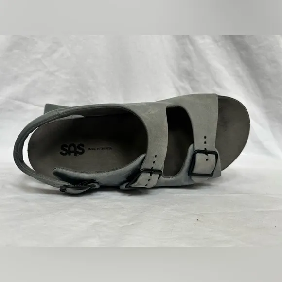 SAS Women Tripad Comfort Gray Sandals With Black Hardware Size 8.5