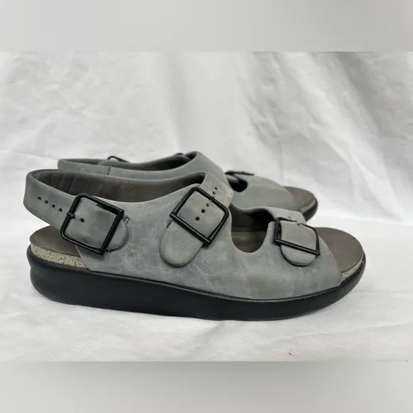 SAS Women Tripad Comfort Gray Sandals With Black Hardware Size 8.5