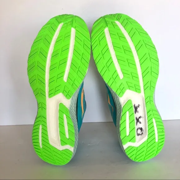Saucony 1 Triumph 18 Neon Blue Green Men Shoes 14